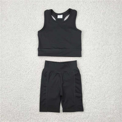 5.3 Sibling Baby Girls Athletic Active Wear Top Shorts Clothes Sets