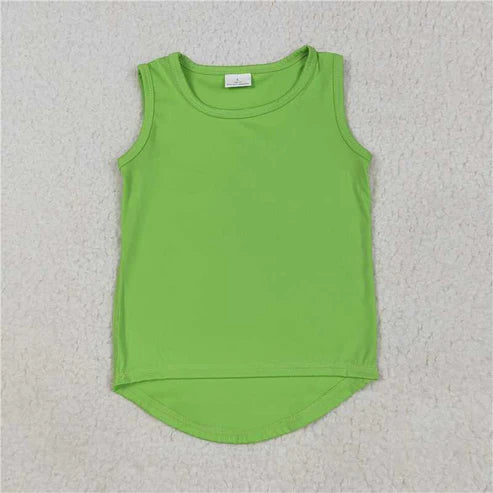 6.2  Sibling (5-9) Baby Girls Sleeveless Colorful Yoga Vests Top