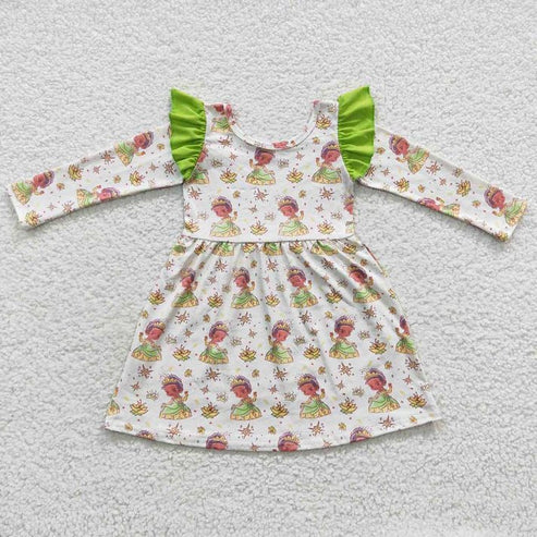 6.26 Sibling Baby Girls Princess Ruffle Long Sleeve Dresses