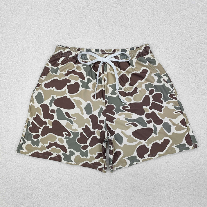 Family Baby Girls Green Camouflage Boys Trunks Swimsuits