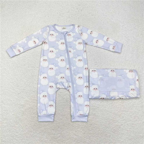 5.21 Sibling Baby Infant Boys Long Sleeves Christmas Zipper Rompers