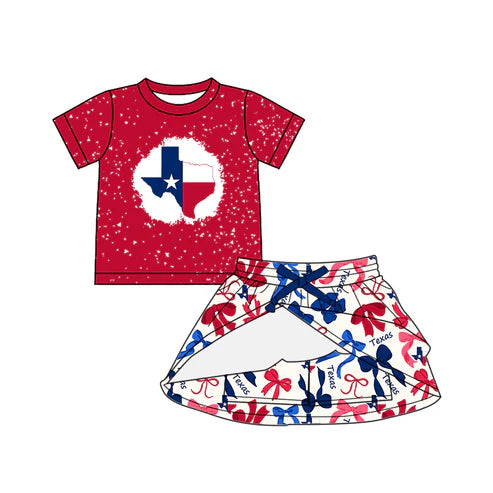 6.10 Custom Moq 3 each item Sibling Baby Girls Texas Team Dresses Clothes Sets