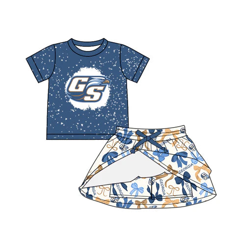 6.10 Custom Moq 3 each item Sibling Baby Girls GSU Team Dresses Clothes Sets
