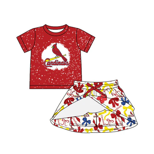 6.10 Custom Moq 3 each item Sibling Baby Girls Cardinals Team Dresses Clothes Sets
