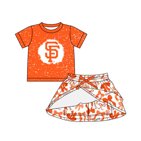 6.10 Custom Moq 3 each item Sibling Baby Girls Giants Team Dresses Clothes Sets