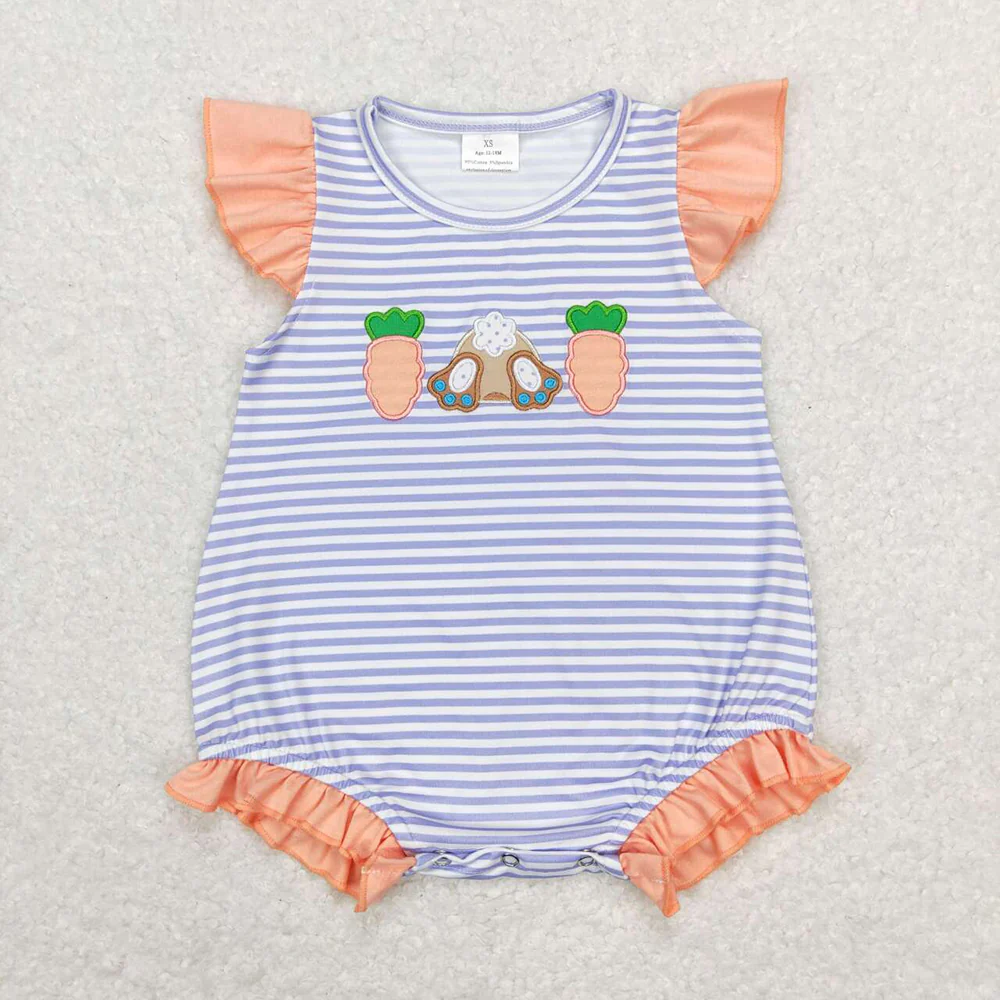 Sibling Baby girl boy clothes Embroidery easter short sleeve shorts sets and Rompers