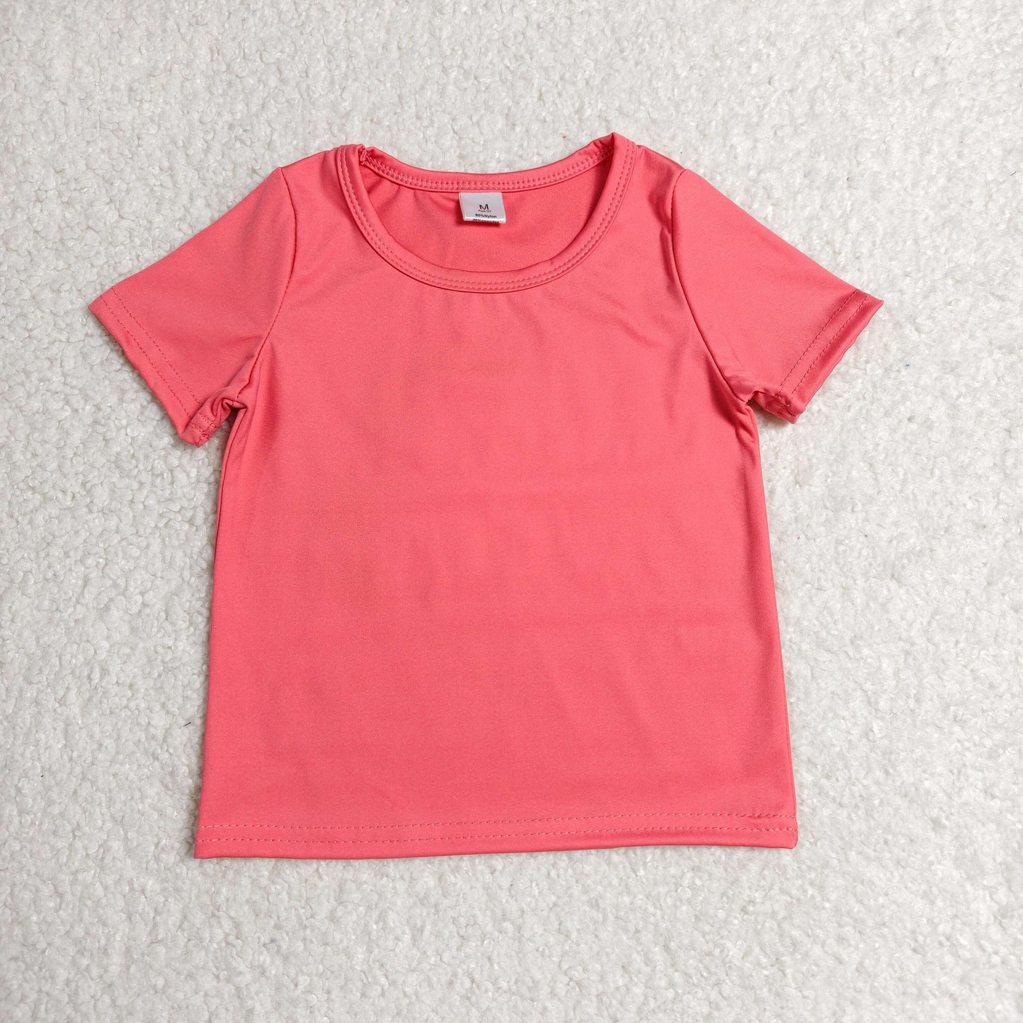 GT1641 Kids Baby Girls Watermelon Red Short Sleeve Yoga Active T-shirts Top