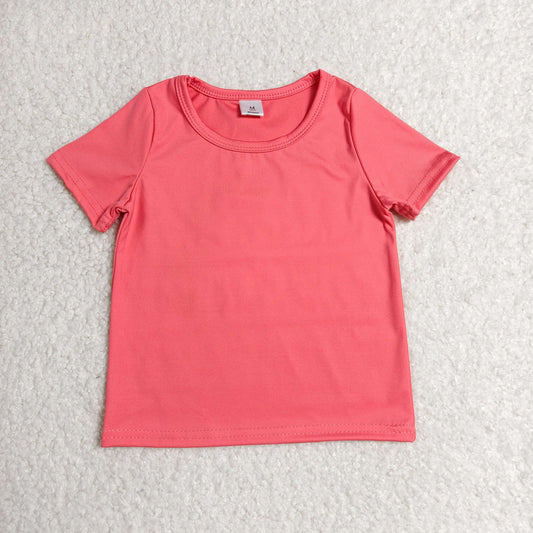 GT1641 Kids Baby Girls Watermelon Red Short Sleeve Yoga Active T-shirts Top