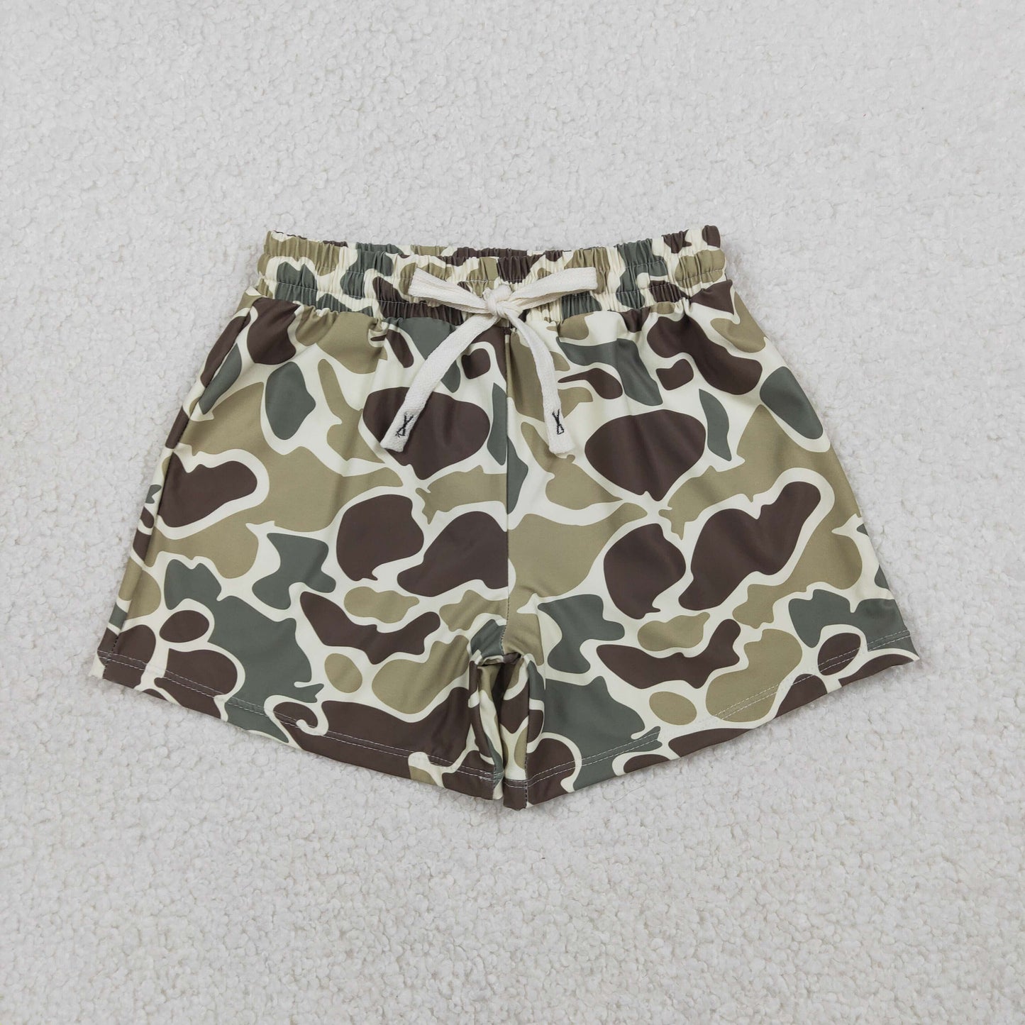 S0475 Baby Boys Green Camouflage Trunks Bottoms Swimsuits
