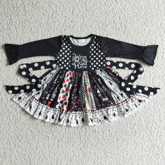 9.5 RTS NO MOQ ETA 5/7days arrived 6 A12-11 Alice in Wonderland long-sleeved dress