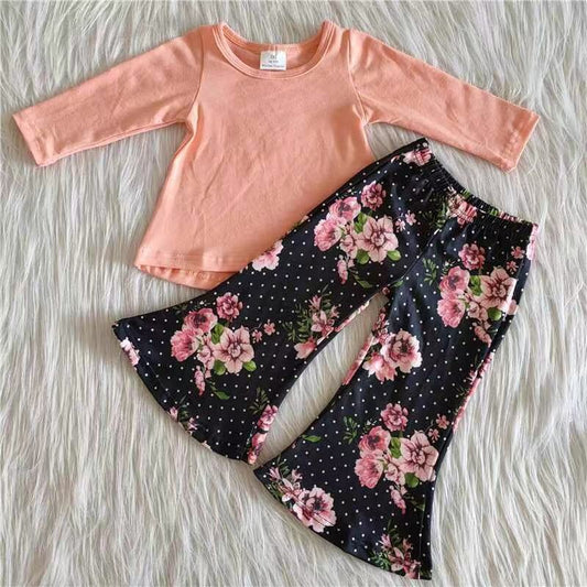 RTS NO MOQ ETA 5/7days Arrived 6 A20-12 4-color suit series: pink top + printed wide-leg pants