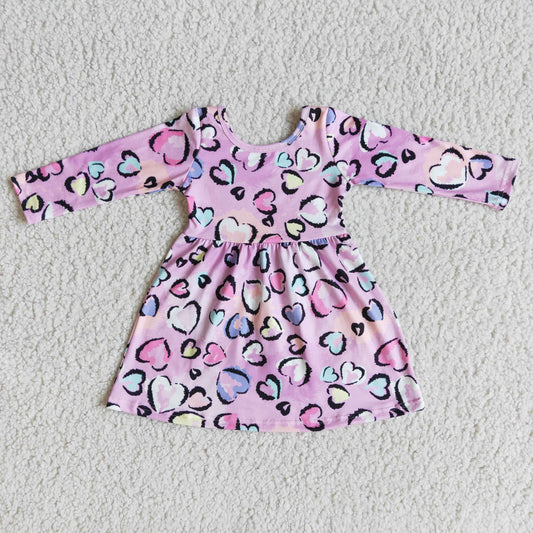 12.22 6 A25-18 baby girl clothes heart valentines day dress-promotion