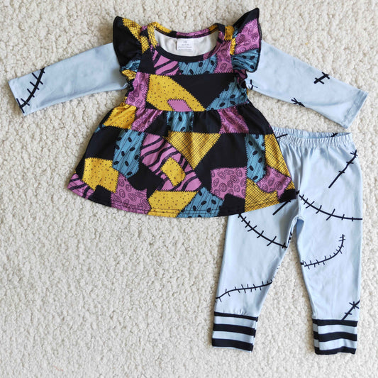 6 A5-5 dress top with pants girl outfits