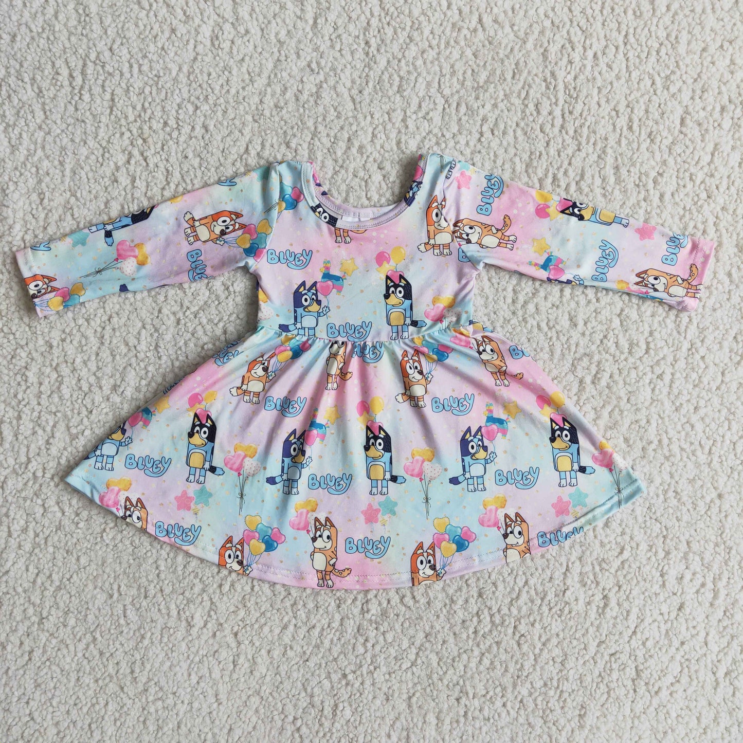 12.22 girl cartoon valentine's day winter long sleeve dress-promotion