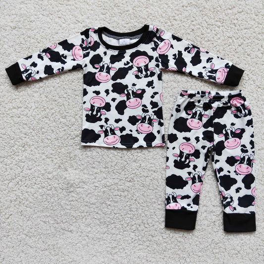 11.17 RTS NO MOQ（In Stock) 6 A7-1 Boys Cow Pajama Set
