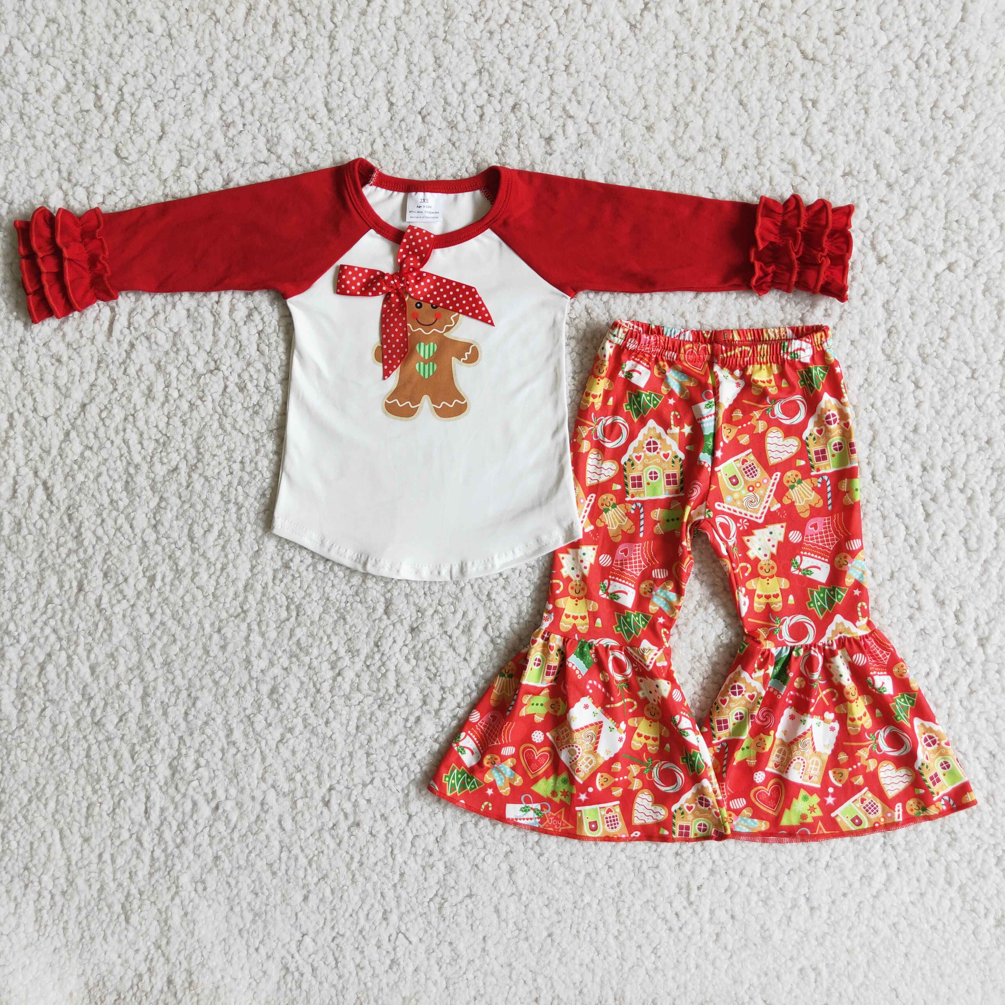 11.25 RTS NO MOQ(In Stock) 6 B10-37 gingerbread gingerbread bow christ ...