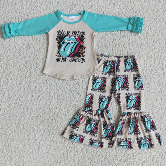 RTS NO MOQ（In Stock ) 6 B13-29 Girl long sleeve pants Outfit