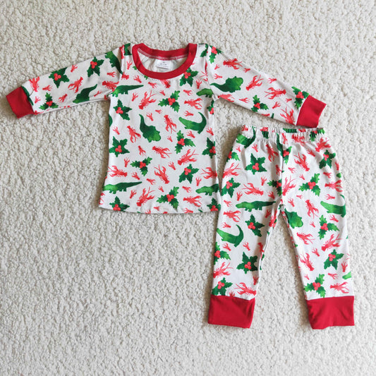 10.27 RTS NO MOQ 6 C9-19 2pcs long sleeve match boy's pjs outfits