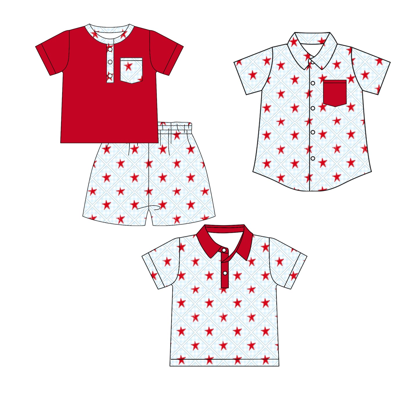 26.1.13 Custom MOQ:3 or 5 pcs each design milk silk Sibling baby boy clothes stars short sleeve shorts sets and tops 2