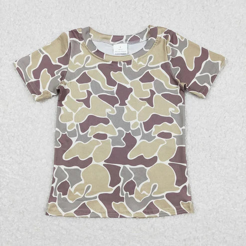 5.10 Sibling Baby Boys Camouflage Hunting Short Sleeve Tee Shirts Tops