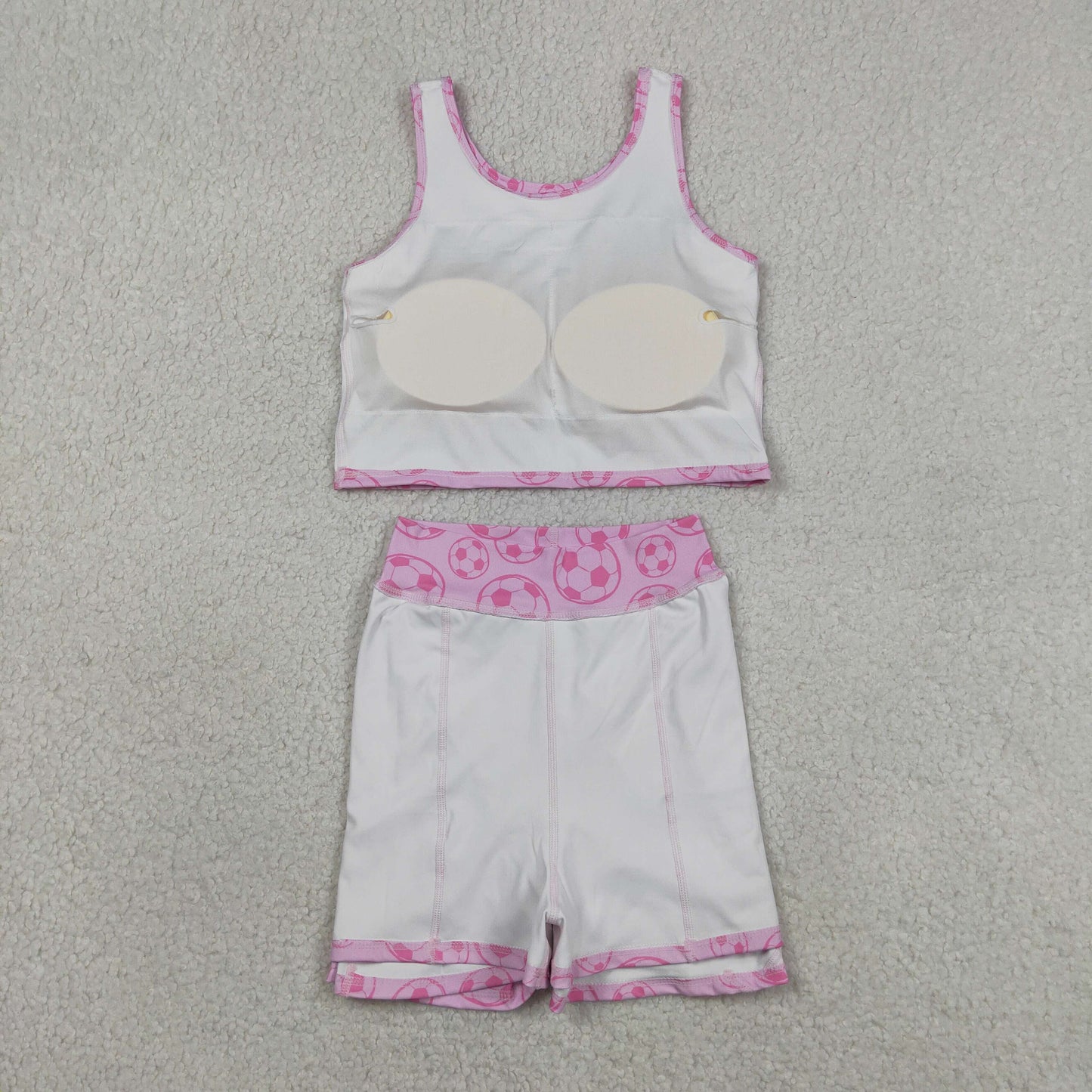 GSD1468 Kids Baby Girls Football Athletic Active Wear Top Shorts Skirts Clothes Sets