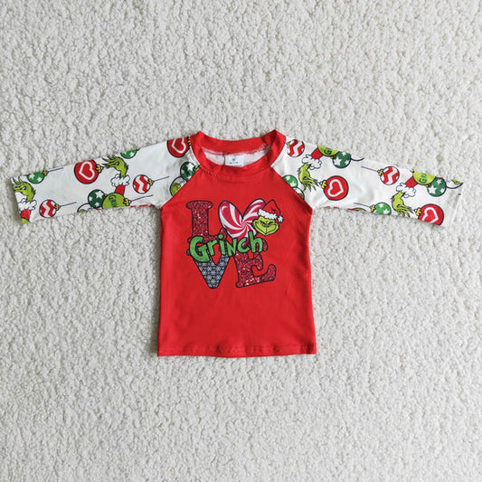 7.25 6 A9-12 Love grinch long sleeve top