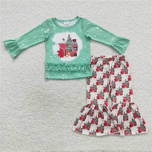 8.7 GLP0577 Christmas Tree green lace long sleeves and trousers