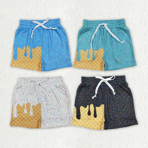 7.10 Colors Sibling Baby Girls Ice Cream Drip Sprinkles Summer Shorts Bottoms