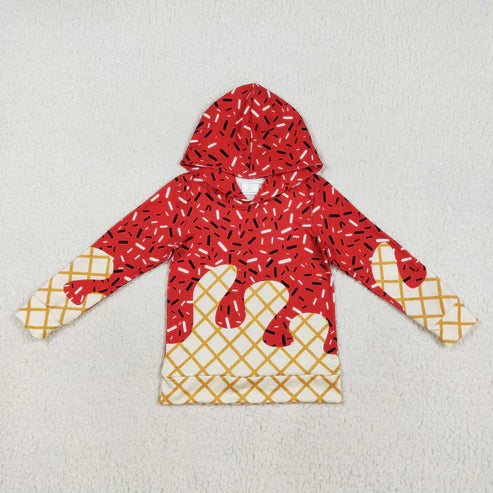 7.24 BT1272 Baby Boys Orange Long Sleeves Team Hoodies Top