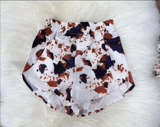 7.23 SS0380 Baby Girls Western Cowhide Summer Shorts Bottoms Preorder