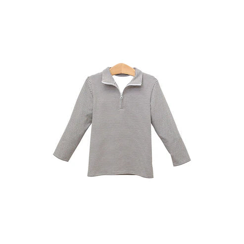 7.18 BT1004 Baby Boys Fall Brown Stripes Zip Shirt Tops Preorder