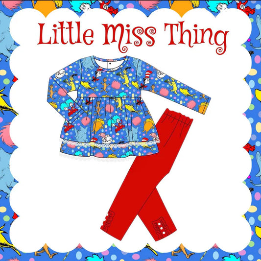 7.22 GLP2170 Baby Girls Miss Dr Reading Tunic Legging Clothes Sets Preorder