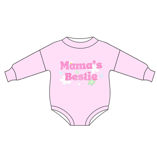 7.23 LR2103 Baby Infant Girls Valentines Mama's Bestie Rompers preorder
