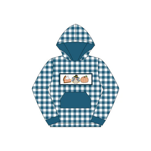 7.11 BT1287 Baby Boys Long Sleeves Pie Turkey Pumpkin Pocket Hoodies Top Preorder