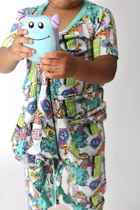 7.19 BSPO0498 Baby Boys Blue Monster Shirts Pants Pajamas Clothes Sets Preorder