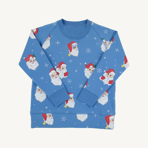 7.11 BT1289 Baby Boys Blue Long Sleeves Santa Snowflake Shirts Top Preorder