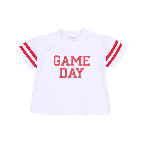 7.14   GT1102 Baby Girls Red Game Day Team Tee Shirts Top Preorder