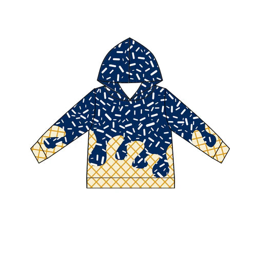 7.11  BT1290 Baby Boys Hot Blue Long Sleeves Drip Team Hoodies Top Preorder
