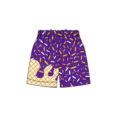 7.16 SS0641 Baby Boys Purple Drip Team Shorts Bottom Preorder