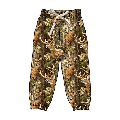 9.12 P0839 Adult Women Western Bottomland Deer Yoga Jogger Bottom Preorder