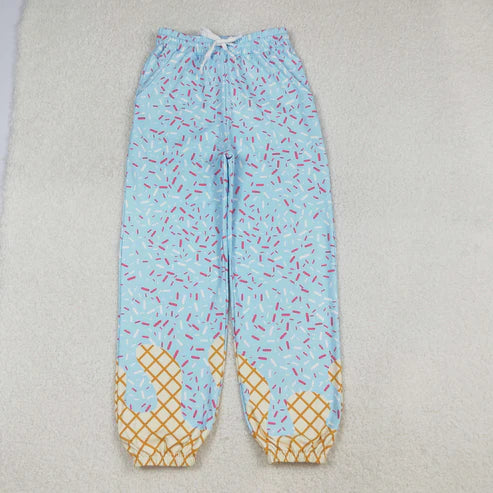9.13 P0808 Adult Women Blue Drip Pockets Yoga Team Pants