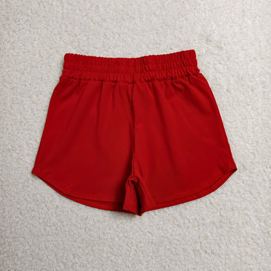 SS0901 Kids Baby Girls Red Yoga Active Sport Shorts Bottom