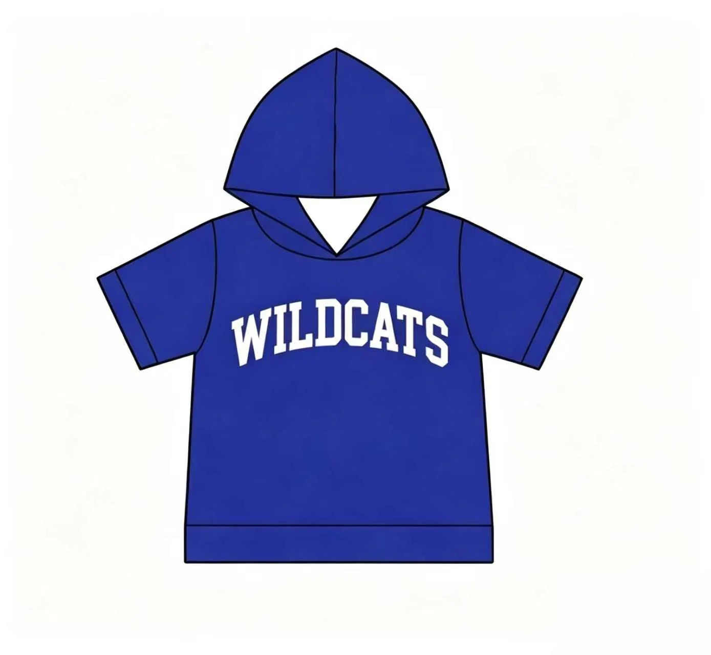 Custom Order Baby Boys Short Sleeve Wildcats Team Hoodies Top