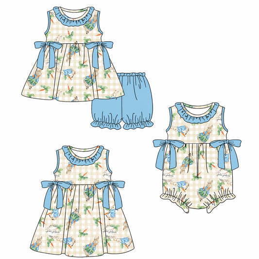 26.1.20 Custom (Moq 3 or 5) Sibling Baby Girl easter Short Sleeve Shorts Sets Girls Dress Romper