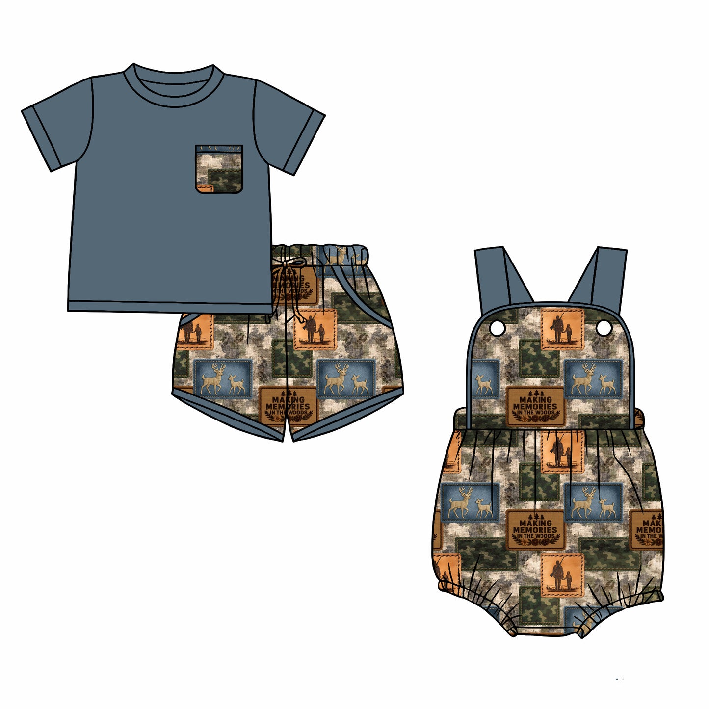 26.1.1 Custom MOQ:3 or 5 pcs each design milk silk Sibling baby boy clothes short sleeve shorts sets and romper