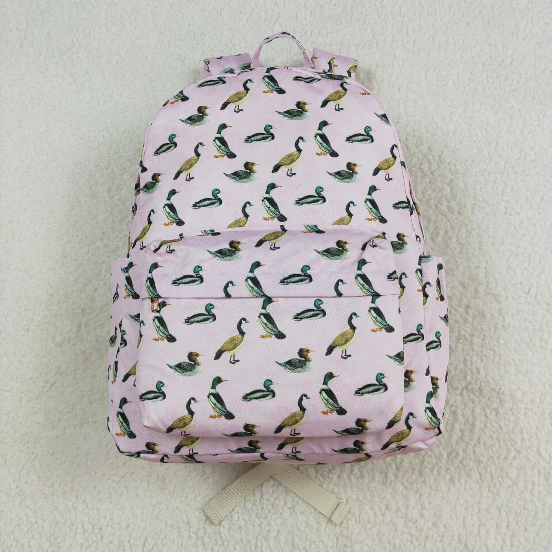 BA0203 Duck pink and white backpack