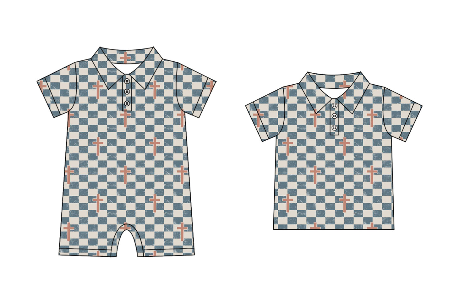 26.1.15 Custom MOQ:3 or 5 pcs each design milk silk Sibling baby boy clothes easter short sleeve shorts tops and romper