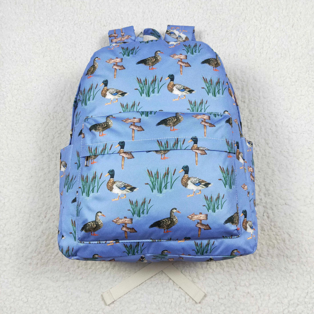 BA0200 Boy back-to-school duck blue and purple backpack