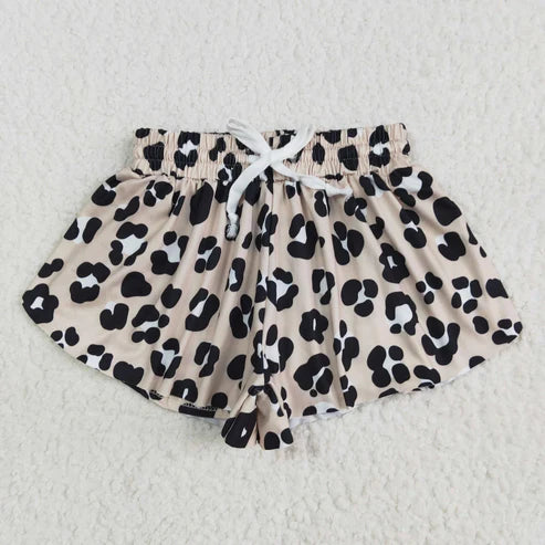 6.26 Sibling Baby Girls Colorful Bows Leopard Skorts Ruffle Summer Shorts Bottoms