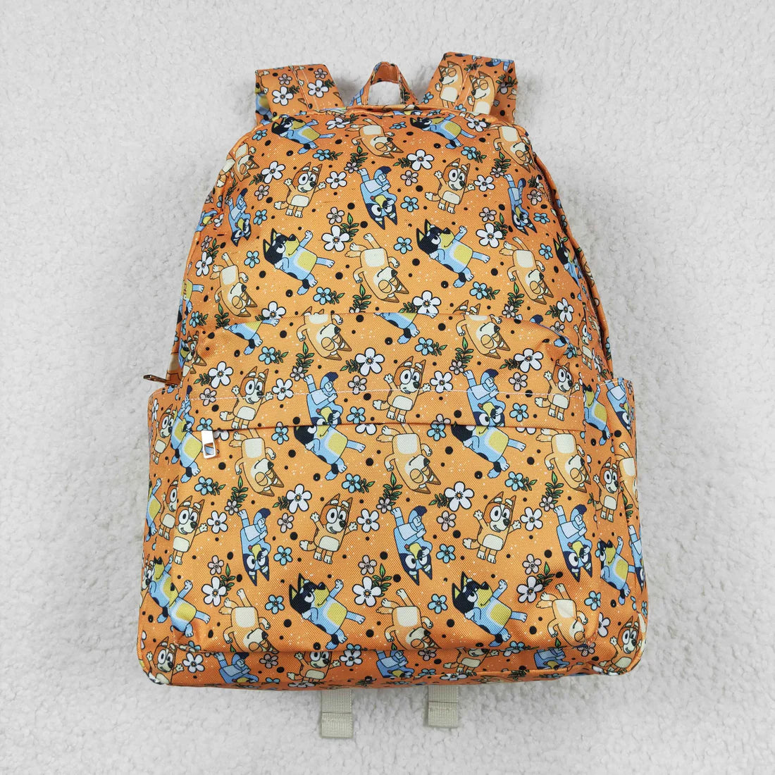 BA0213 Cartoon dog flower orange backpack